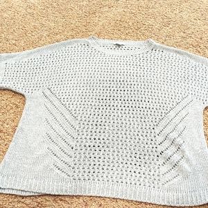 Pure J Jill grey/blue oversize short sleeve sweater